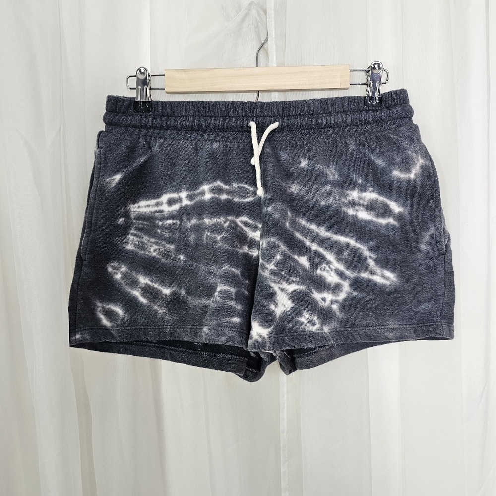 Zella Charcoal Gray Tie Dye Knit Shorts Size Medium